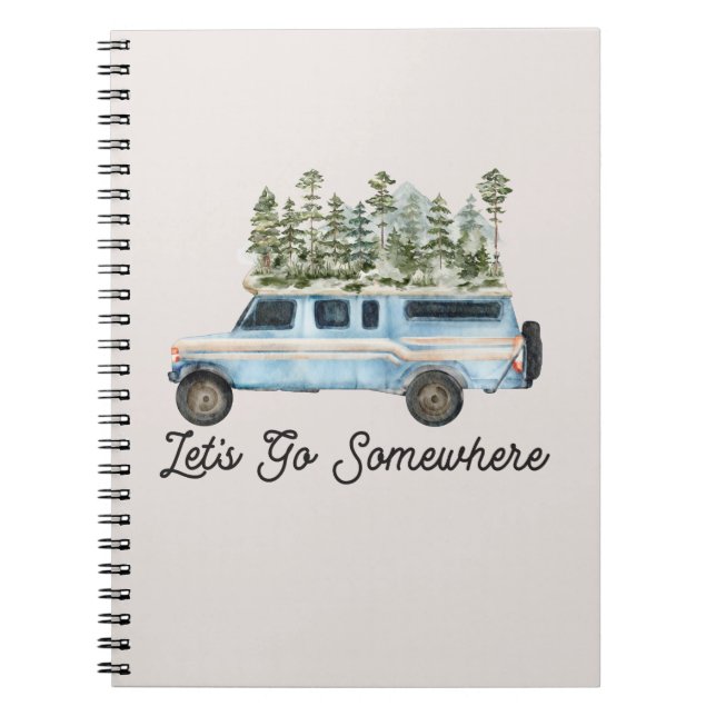 Cuaderno Cita de Camping Road en alguna parte (Frente)