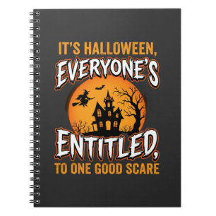 Cuaderno Cita de Casa Embrujada de Halloween Un Buen Susto