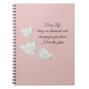 Cuaderno Cita de Diamantes y Champán – Edición Querida Vida