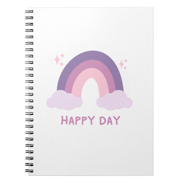 Cuaderno cita de días felices del arco iris (Frente)