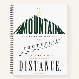 Cuaderno Cita de distancia de pasos de montaña