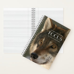 Cuaderno Cita de enfoque en la inspiración de la imagen del
