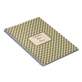 Cuaderno Cita de esquina tranquila verde y beige de Moss ba