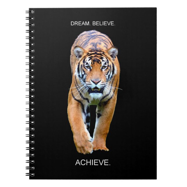 Cuaderno Cita de éxito Inspirador motivacional Tigre (Frente)