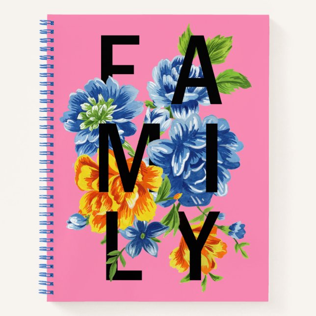 Cuaderno Cita de familia floral (Anverso)