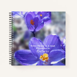 Cuaderno Cita de flores púrpura de Crocus