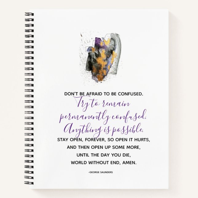 Cuaderno Cita de George Saunders (Anverso)