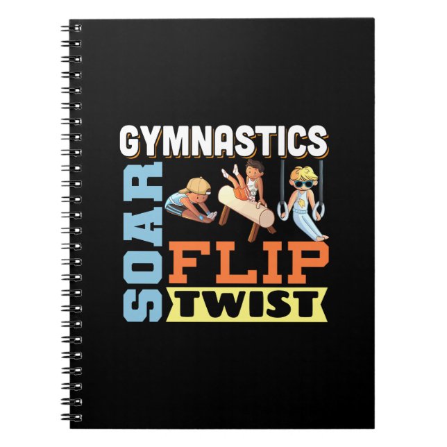 Cuaderno Cita de gimnasia masculina - Giro de la boca (Frente)