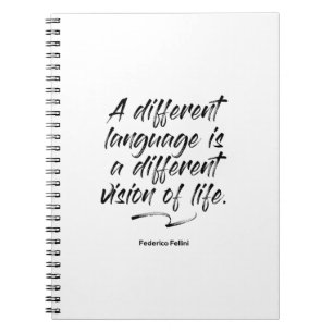 Cuaderno Cita de idioma Federico Fellini - Portátil