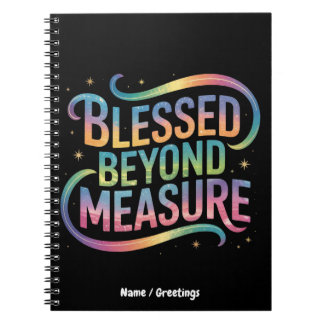 Cuaderno Cita de inspiración bíblica bendita sin medida