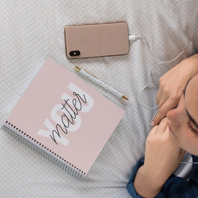 Cuaderno Cita de inspiración para el Pastel rosa moderno (Subido por el creador)