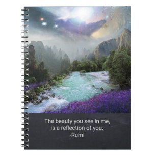 Cuaderno Cita de inspiración sobre belleza de Rumi
