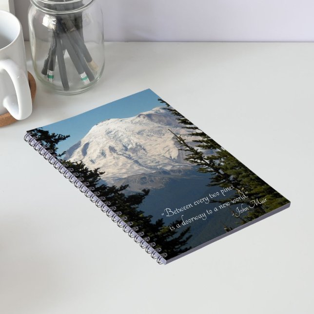 Cuaderno Cita de John Muir Escénico Monte Rainier  (In Situ)