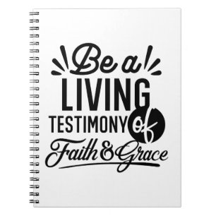 Cuaderno Cita de la Biblia Testimonio Vivo Motivación Crist