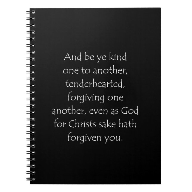 Cuaderno Cita de las Escrituras Efesios 4 32 (Frente)