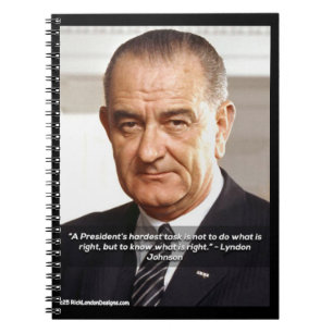 Cuaderno Cita de LBJ y "Sabiendo lo que está bien"