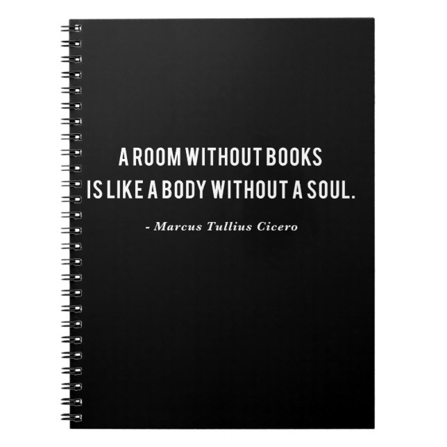 Cuaderno Cita de libros de Marcus Tullius Cicero (Frente)