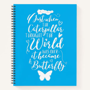 Cuaderno Cita de mariposa motivada inspiradora