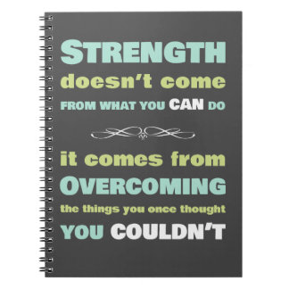 Cuaderno Cita de motivación de la fuerza