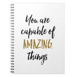 Cuaderno Cita de motivación de las cosas asombrosas