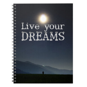 Cuaderno Cita de motivación de Live Your Dreams