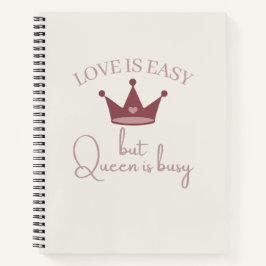 Cuaderno Cita de mujeres rosadas Amor es fácil pero la rein