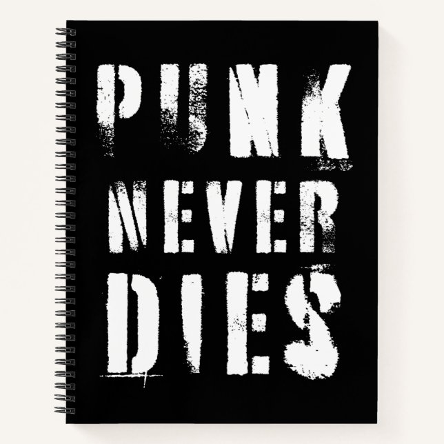 Cuaderno Cita de música Punk Never Dies (Anverso)
