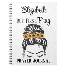 Cuaderno Cita de oración de regalo cristiana primero girato