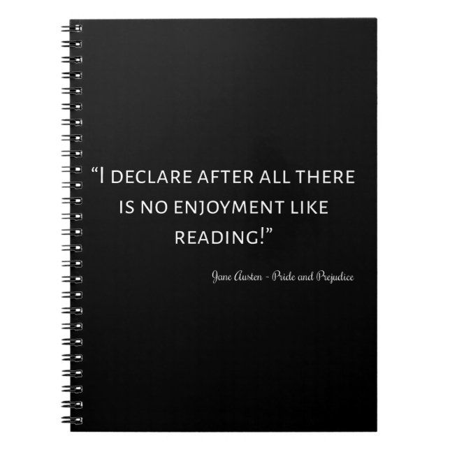 Cuaderno Cita de orgullo y prejuicio III (Frente)