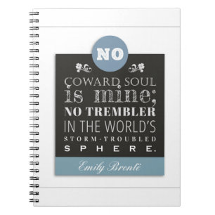 Cuaderno Cita de poema de Emily Bronte - yo no tengo alma d
