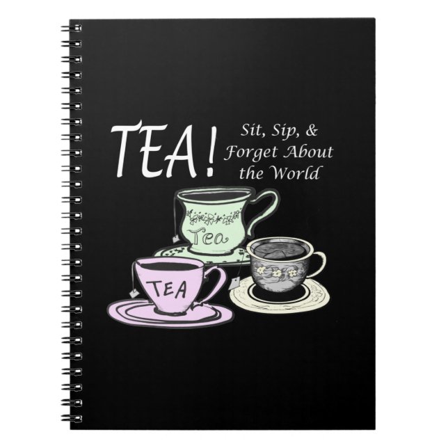 Cuaderno Cita de positividad de Tea Lover - Sip Sit Olvidar (Frente)