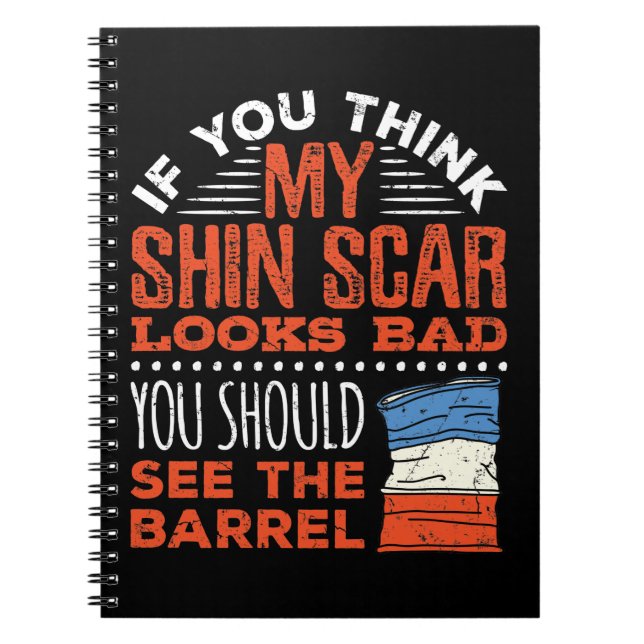 Cuaderno Cita de Racer Shin Scar Funny Barrel Carreras (Frente)