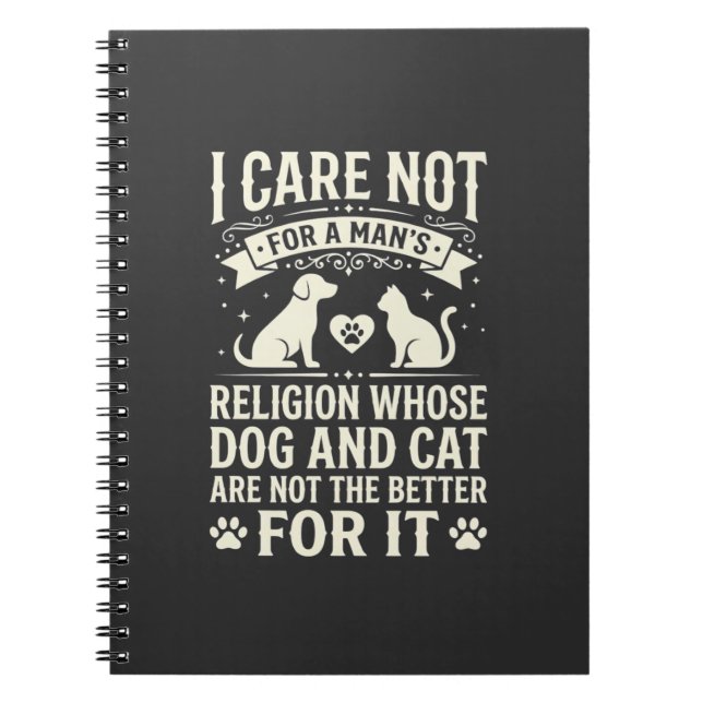 Cuaderno Cita de religión de perro y gato (Frente)