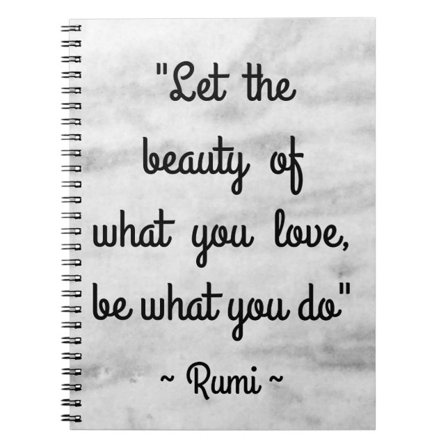 Cuaderno Cita de Rumi inspiradora (Frente)