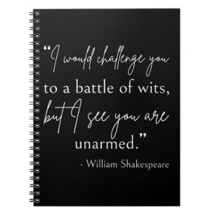 Cuaderno Cita De Shakespeare - Batalla De La Segunda Guerra