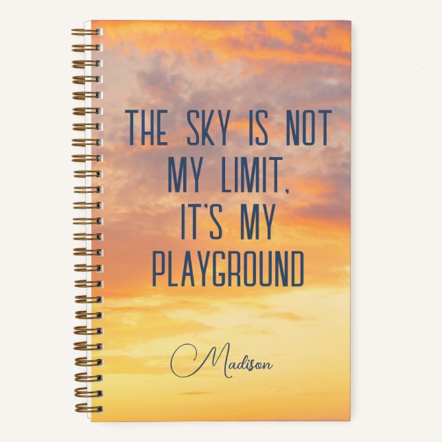 Cuaderno Cita de Sky de nombre personalizado (Anverso)