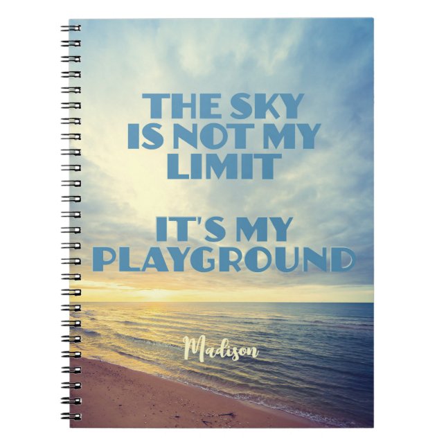 Cuaderno Cita de Sky de nombre personalizado (Frente)