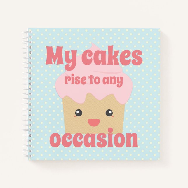 Cuaderno Cita de tarta de Kawaii (Anverso)