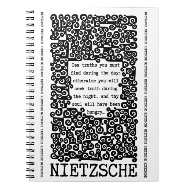 Cuaderno Cita de TEN VERDAD de Nietzsche (Frente)