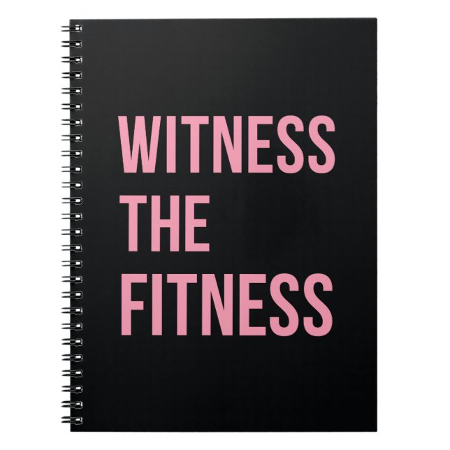 Cuaderno Cita De Testigo De La Gimnasio Rosa Negro (Frente)