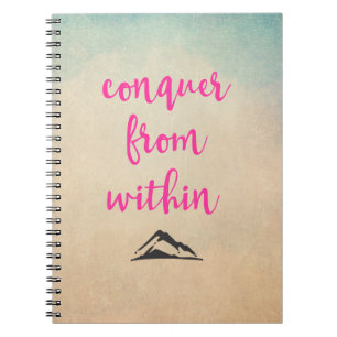 Cuaderno Cita de tipografía inspiradora sobre determinación