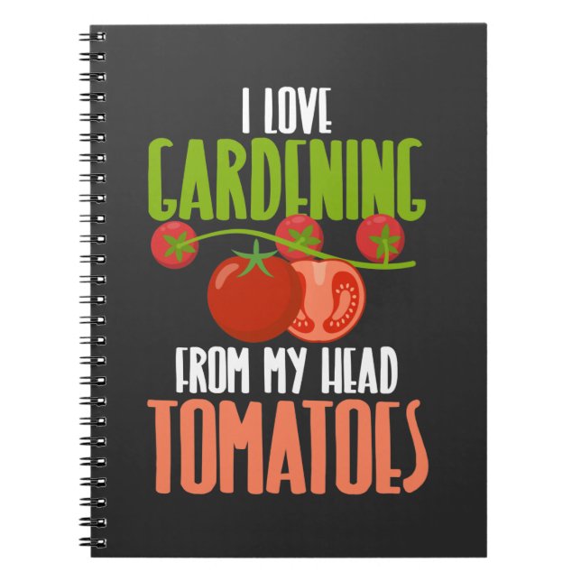 Cuaderno Cita de tomates de la hilarante planta de huertos (Frente)