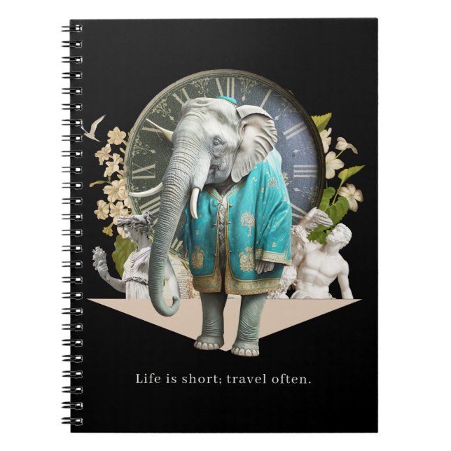 Cuaderno Cita de viaje aventurera (Frente)