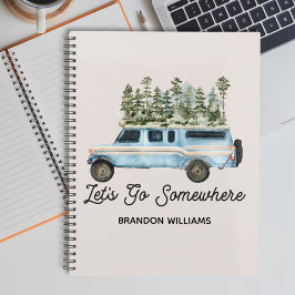 Cuaderno Cita de viaje por carretera de camping Vamos a alg