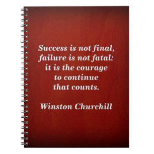 Cuaderno Cita de Winston Churchill; Éxito