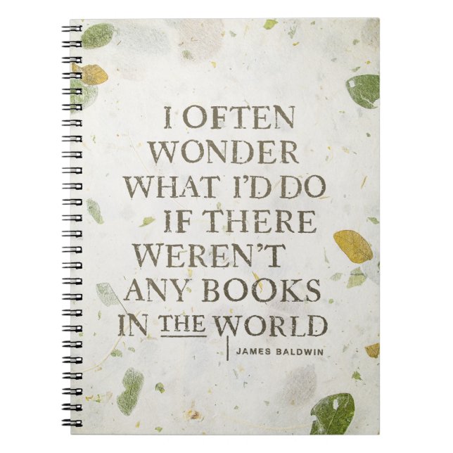 Cuaderno Cita del libro de James Baldwin (Frente)