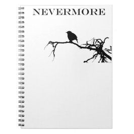Cuaderno Cita del poema Edgar Allan Poe de Nevermore Raven