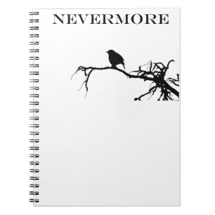 Cuaderno Cita del poema Edgar Allan Poe de Nevermore Raven