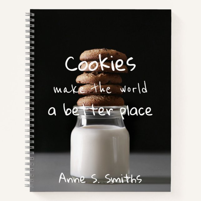Cuaderno Cita divertida de cookie / personalizada (Anverso)