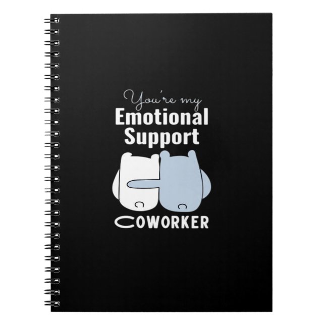 Cuaderno Cita divertida de Coworker de ayuda emocional (Frente)